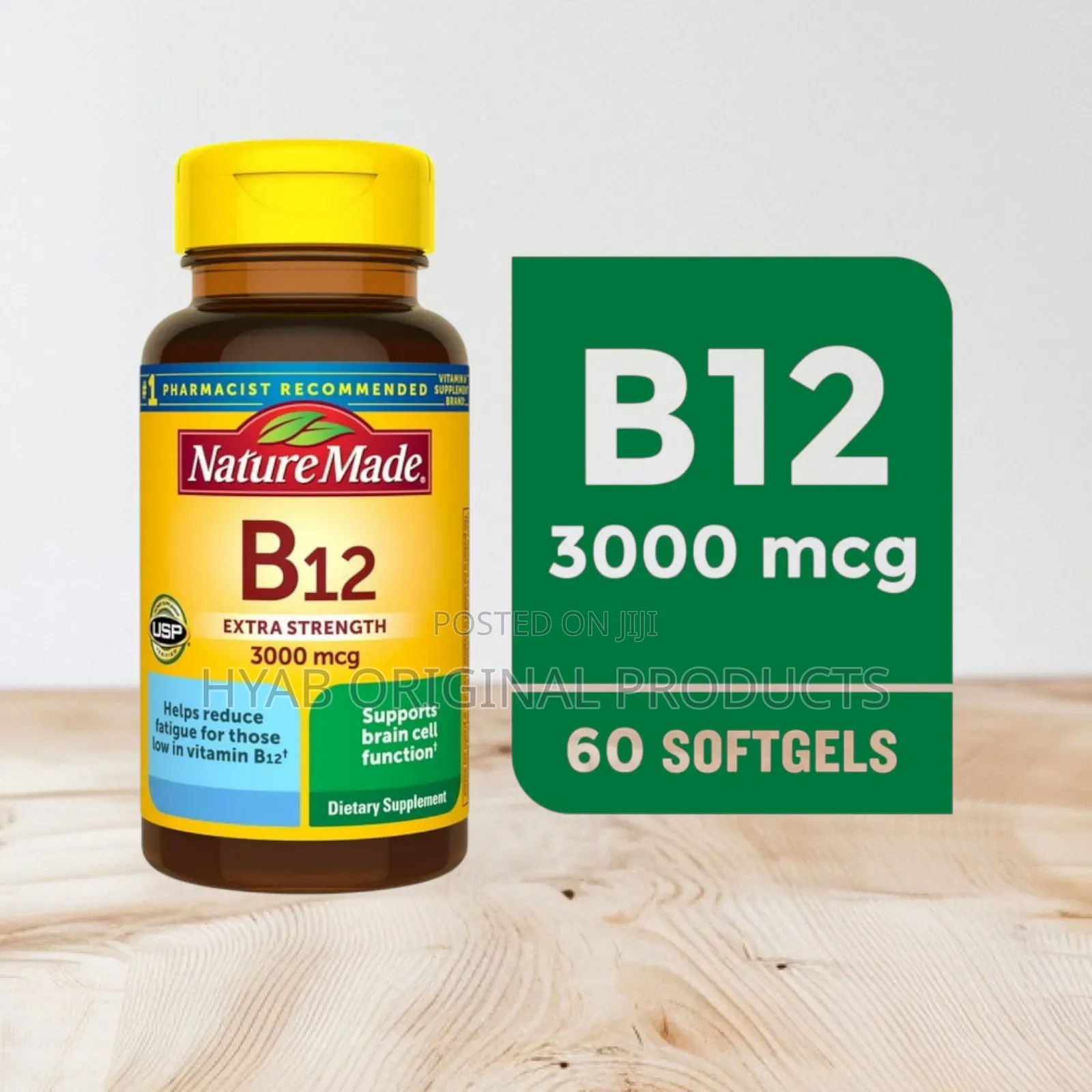 Extra Strength Vitamin B12 3000 MCG , Energy Metabolism Support,