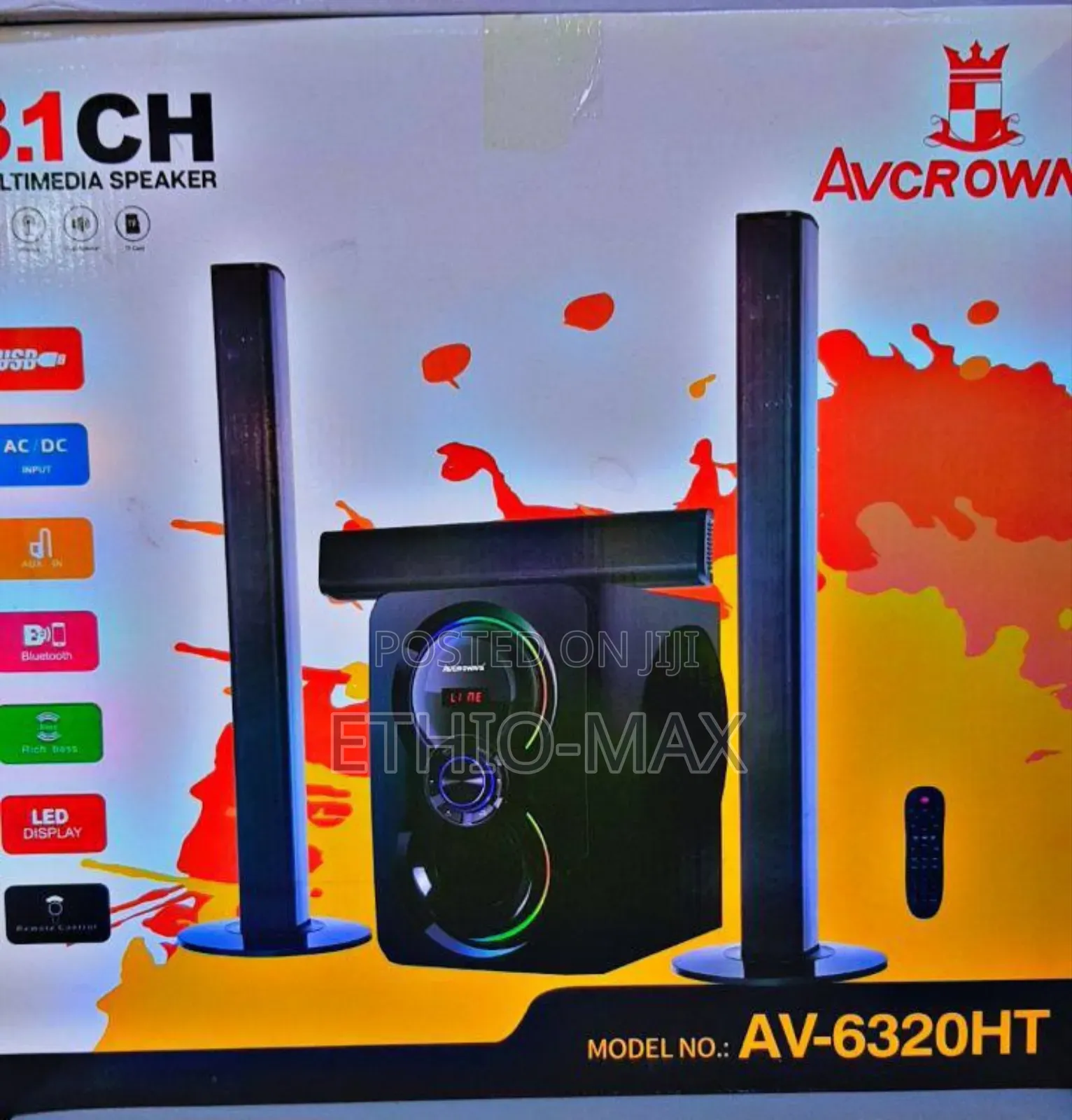 Avcrowns 3.1ch Multimedia Speaker – Powerful Bass | Clear | Original