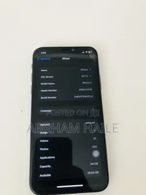 Apple iPhone X 64 GB Black