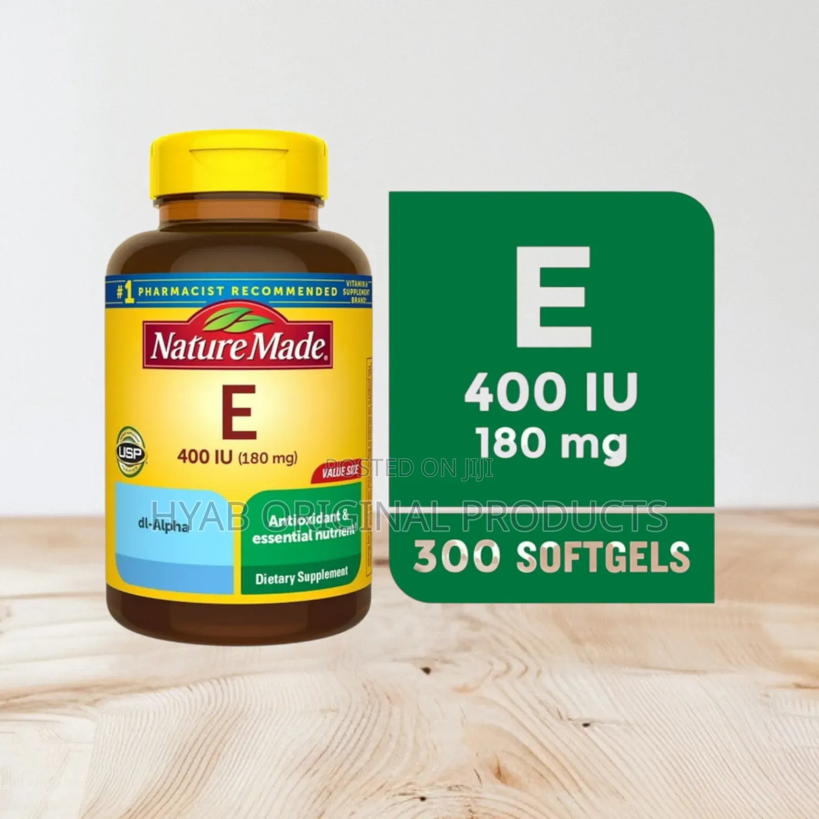 Vitamin E 180 Mg (400 Iu) Dl-Alpha, Dietary Supplement, 300 Count