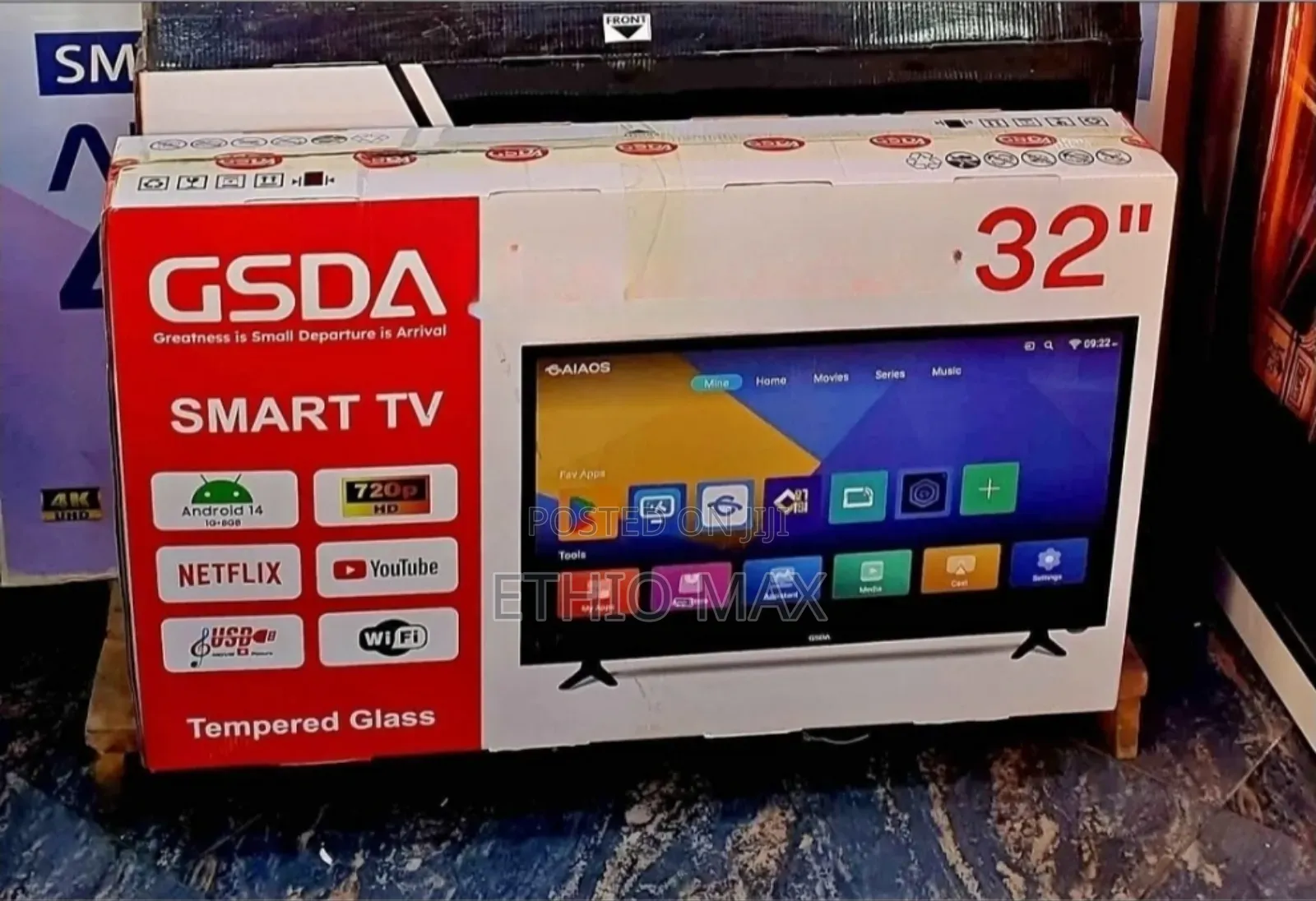 Gsda 32” Smart Android Tv – Double Glass | Original | New Arrival