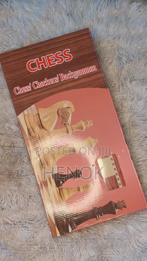/3in 1 Chess Board / Wooden Chess Board ቼዝ እና ዳማ