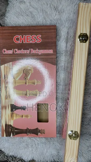 /3in 1 Chess Board / Wooden Chess Board ቼዝ እና ዳማ