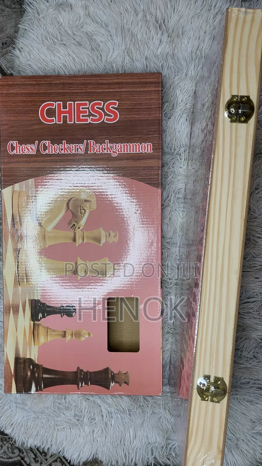 /3in 1 Chess Board / Wooden Chess Board ቼዝ እና ዳማ