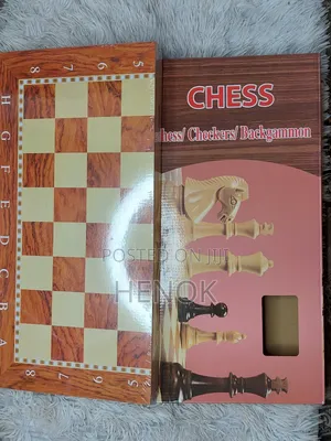 /3in 1 Chess Board / Wooden Chess Board ቼዝ እና ዳማ