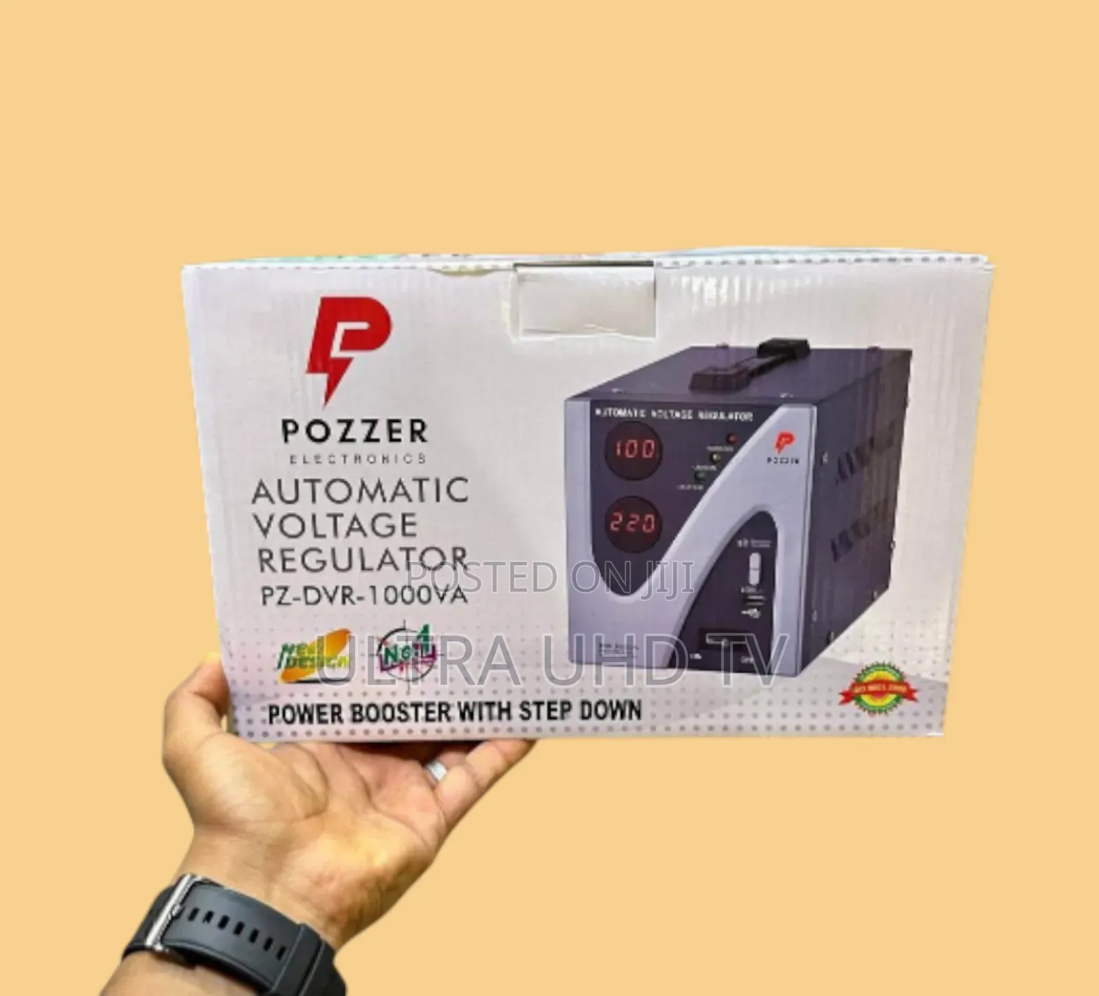 Pozzer Input Voltage: 100v and 220v Options Indicated on the Display