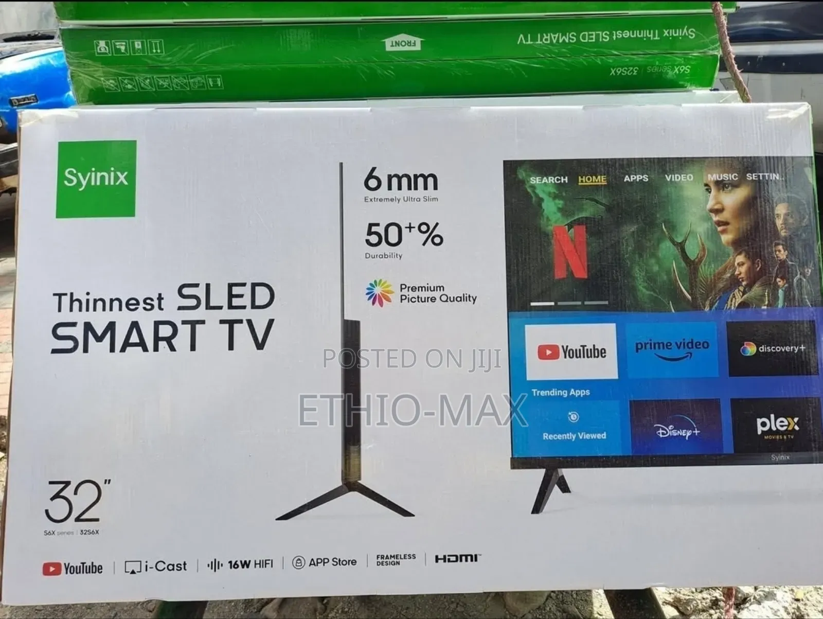 Syinix 32” Smart Android Tv – Frameless Design | Hd Display | Original