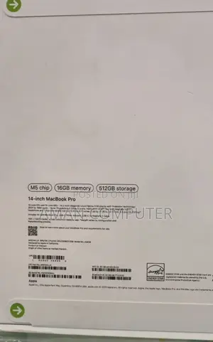 New Laptop Apple Macbook Pro 2025 M5 14-Inch 16GB Apple M5 SSD 512GB