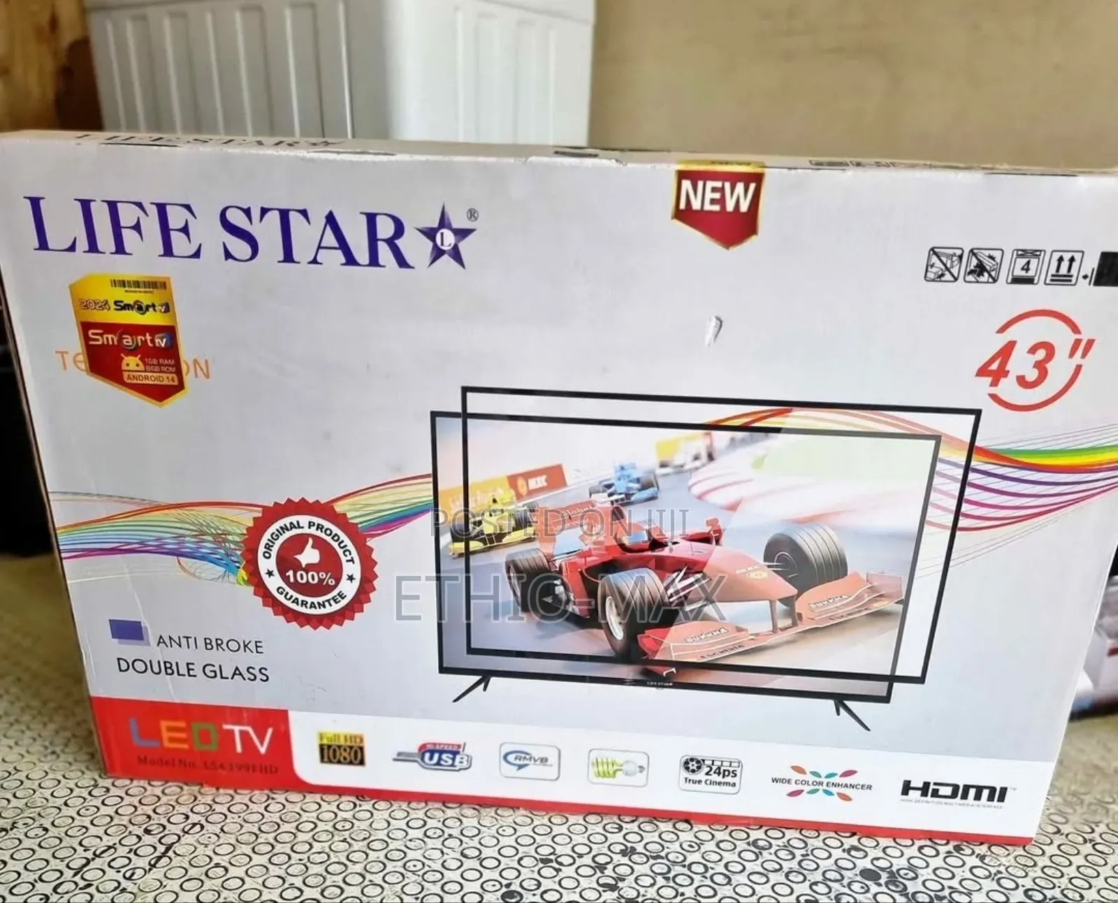 Lifestar 43” Smart Android Tv – Double Glass | Full Hd | New Arrival