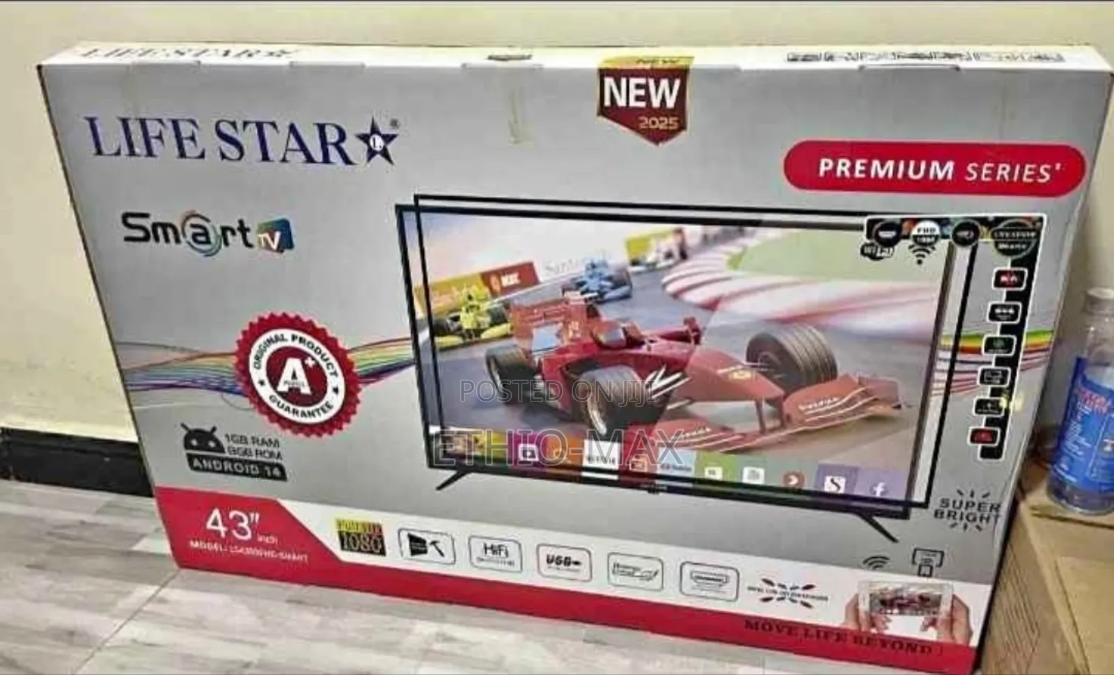 Lifestar 43” Smart Android Tv – Double Glass | Full Hd | New Arrival