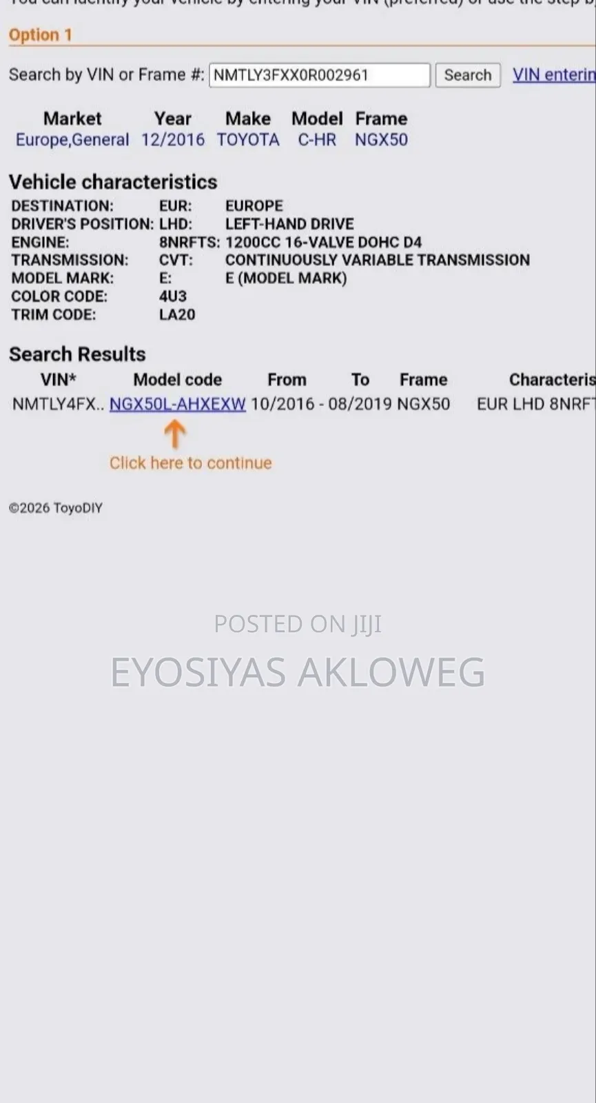 Toyota C-HR 2017 Brown