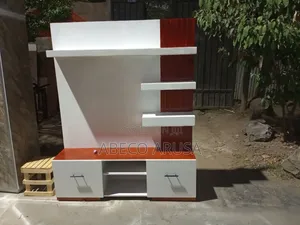 Wooden Tv Stand With Shelves and Drawers