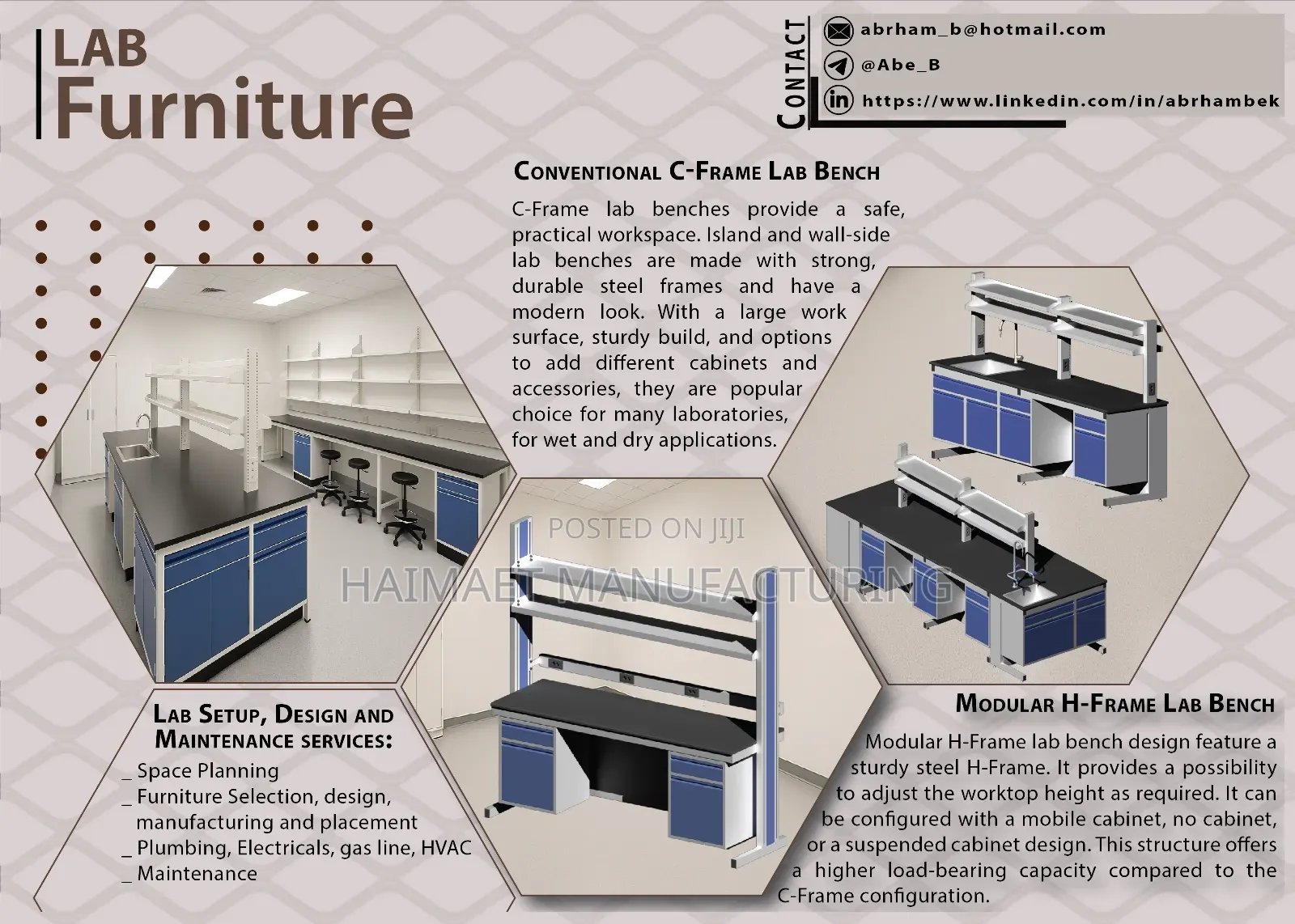 Lab Furniture Manufacturing and Lab Furnishing Service