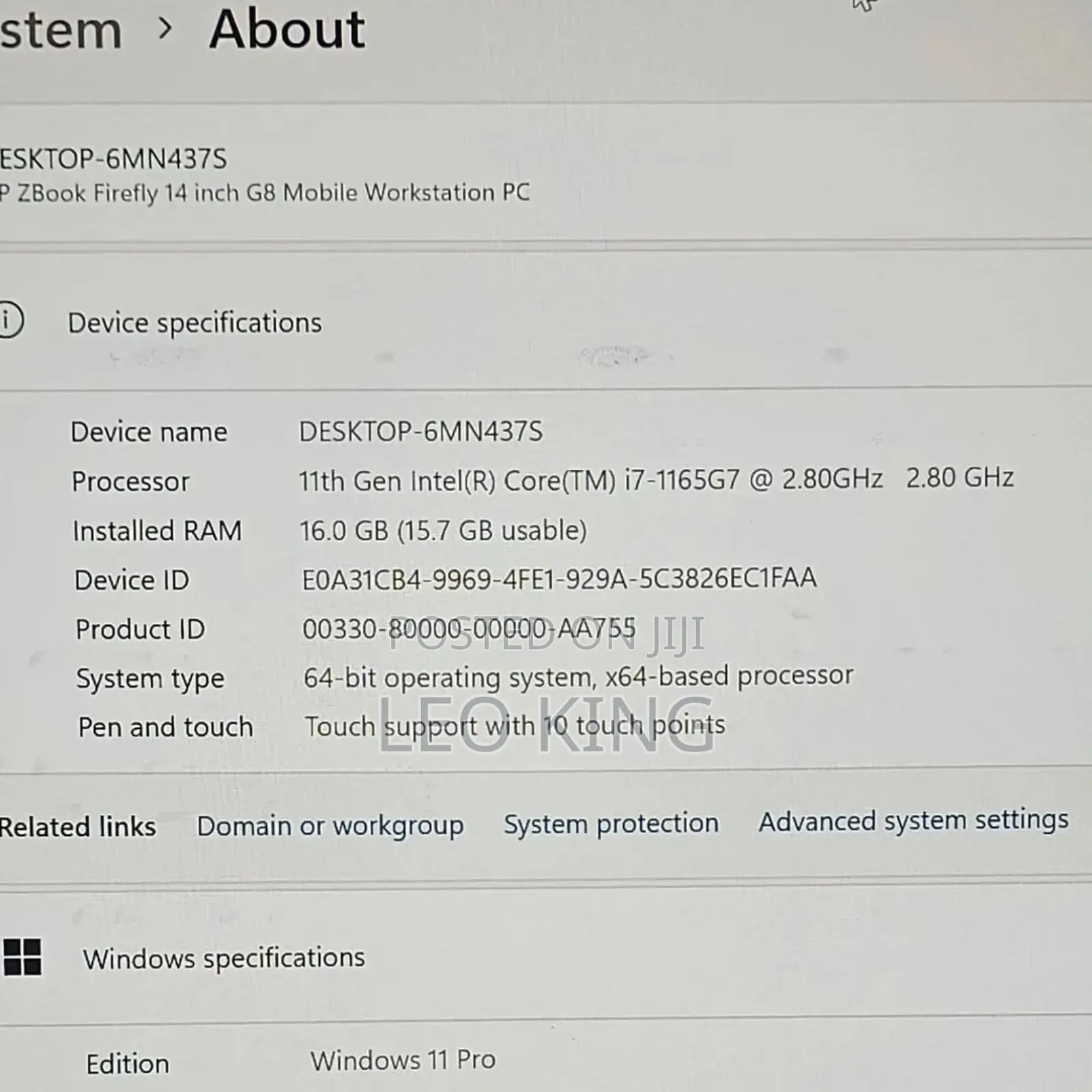 New Laptop HP Zbook Fury 15 G7 16GB Intel Core I7 SSD 512GB