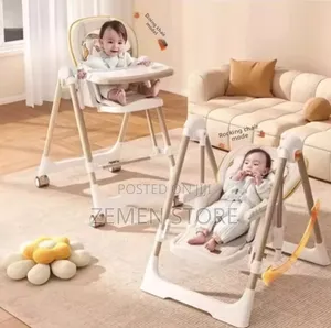 3-in-1 Baby High Chair Swing | የህፃናት መመገቢያ እና ማባበያ ወንበር
