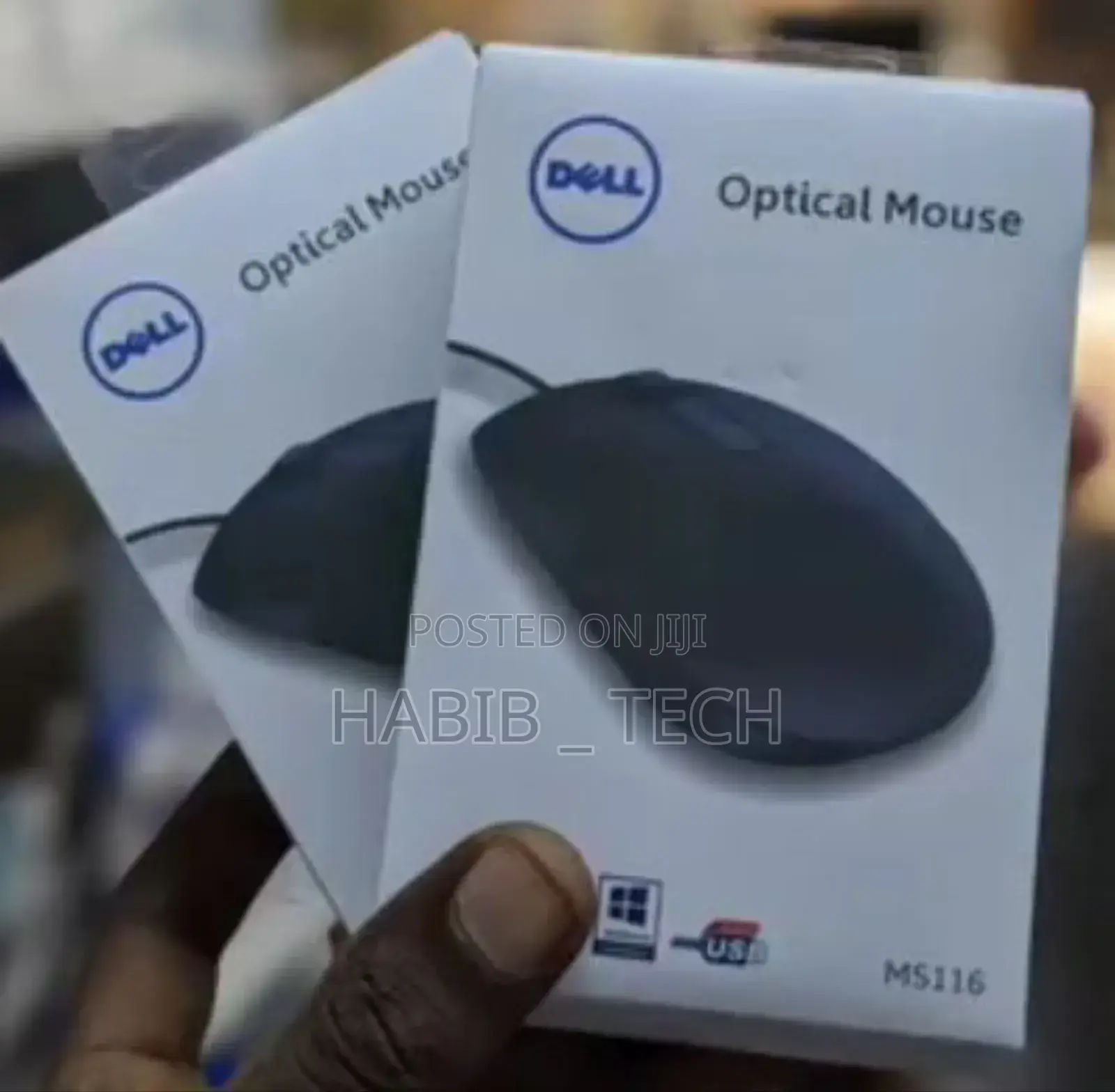 Dell Black Usb Optical Mouse – Ms116 (Wired)