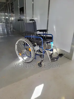 Lightweight Wheelchair艷扣bison 2 Blue Folding Travel Wheelchair 45 Cm