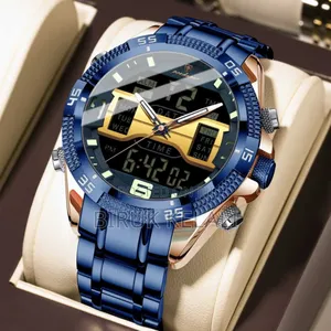 Poedagar E103 Navy Blue Waterproof Calendar Quartz Watch