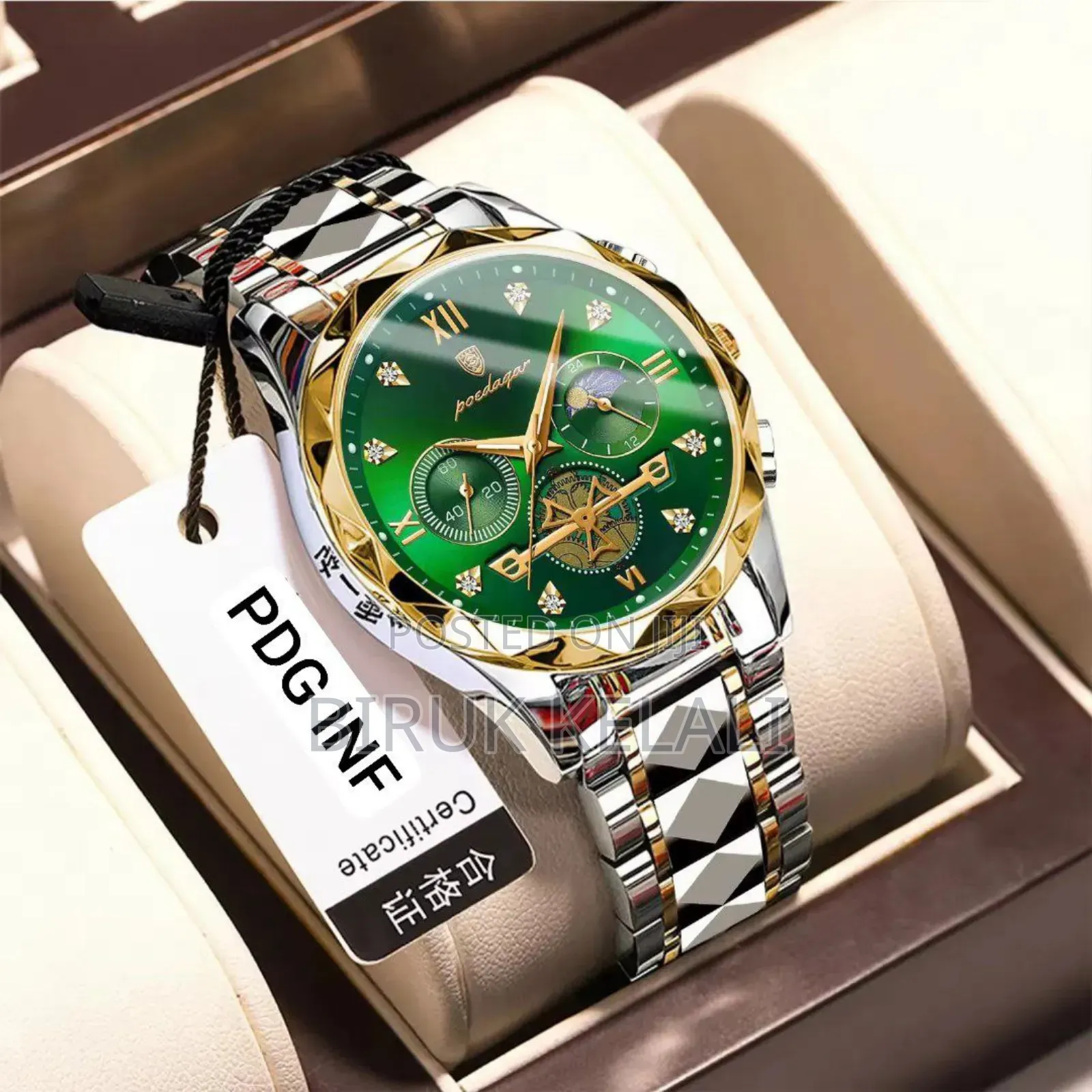 Poedagar Luxury Man Wristwatch Waterproof Luminous Chronograph Watch