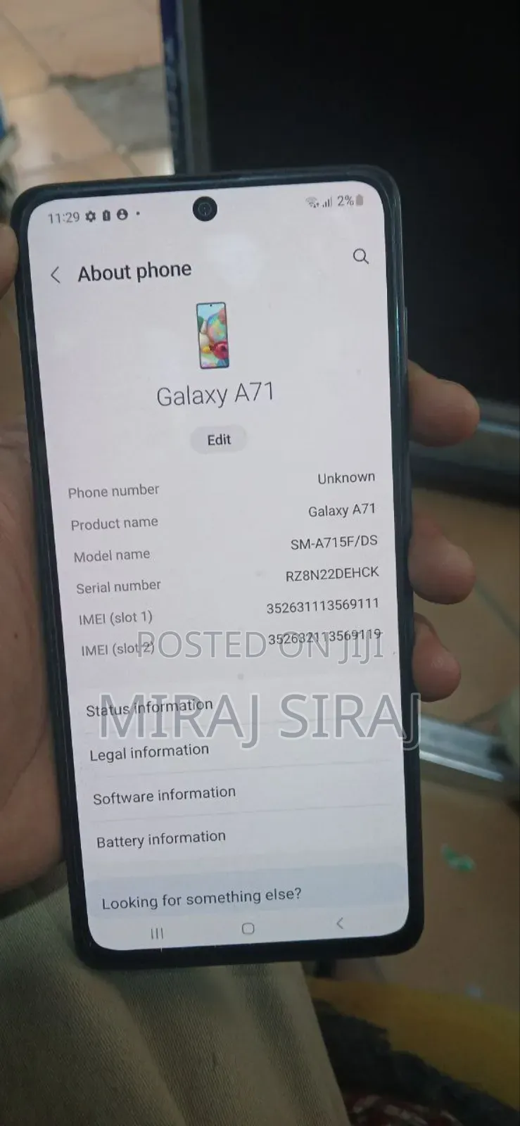 Samsung Galaxy A71 128 GB Blue