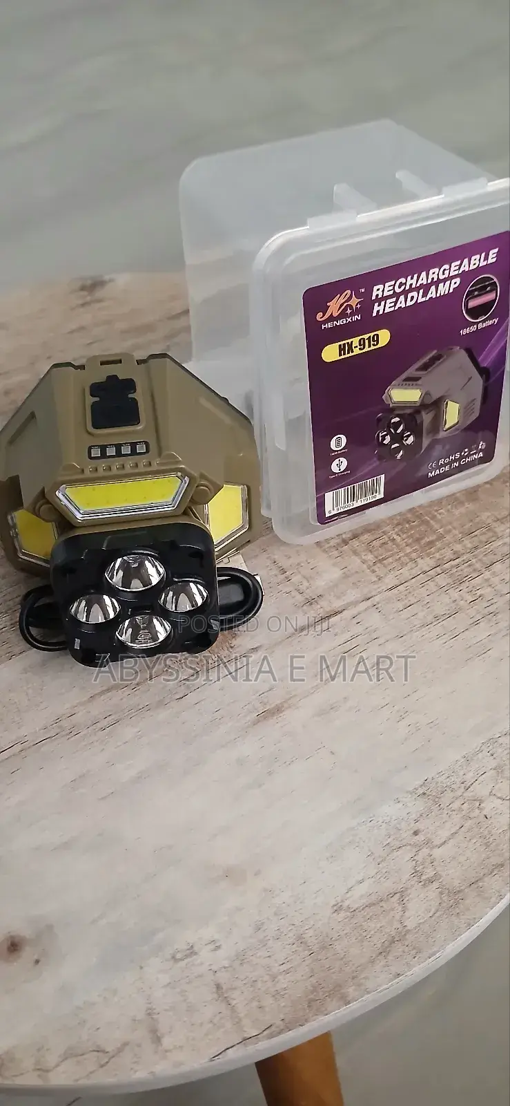 Rechargeable and Waterproof Head Lamp