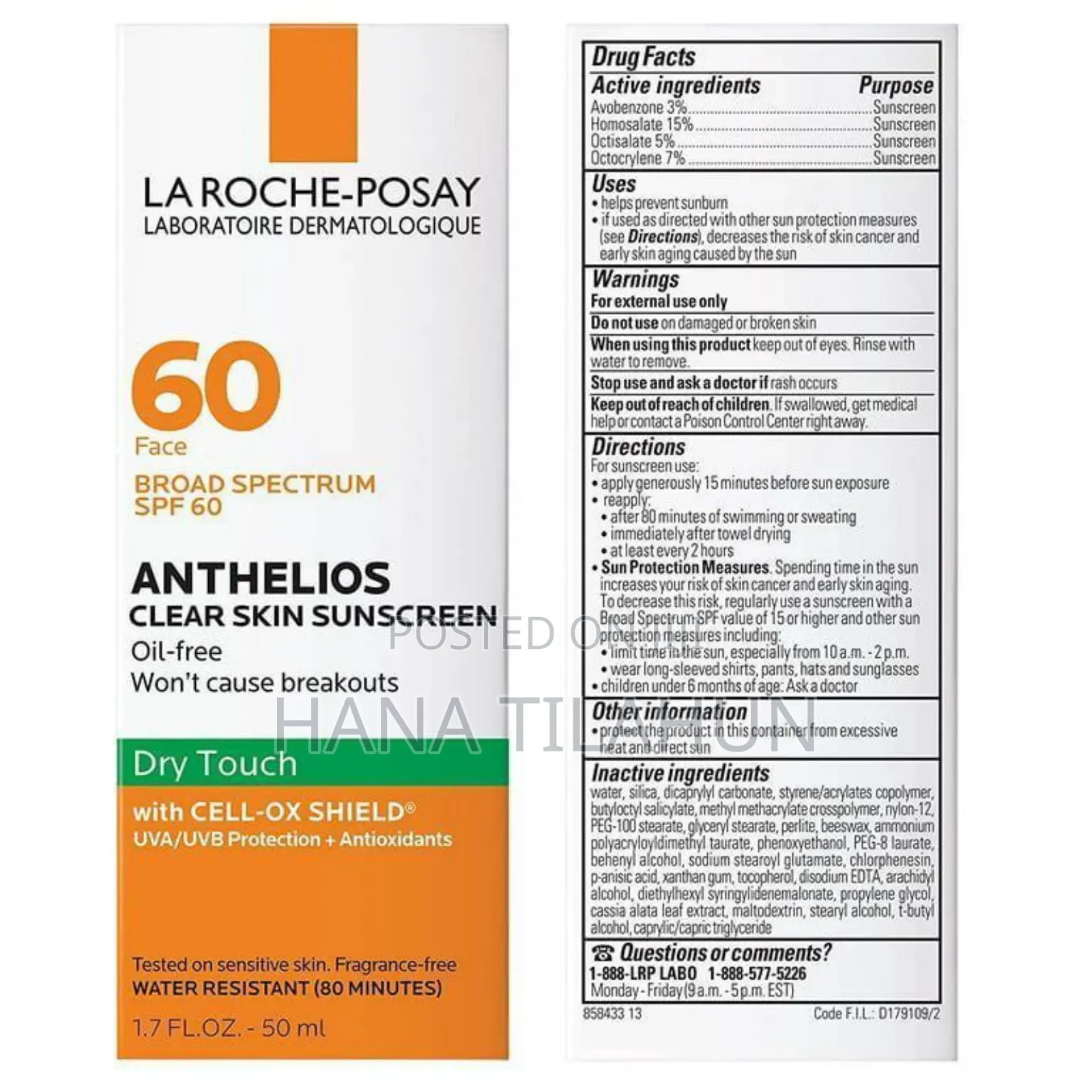La Roche-Posay Anthelios Clear Skin Dry Touch Sunscreen SPF 60