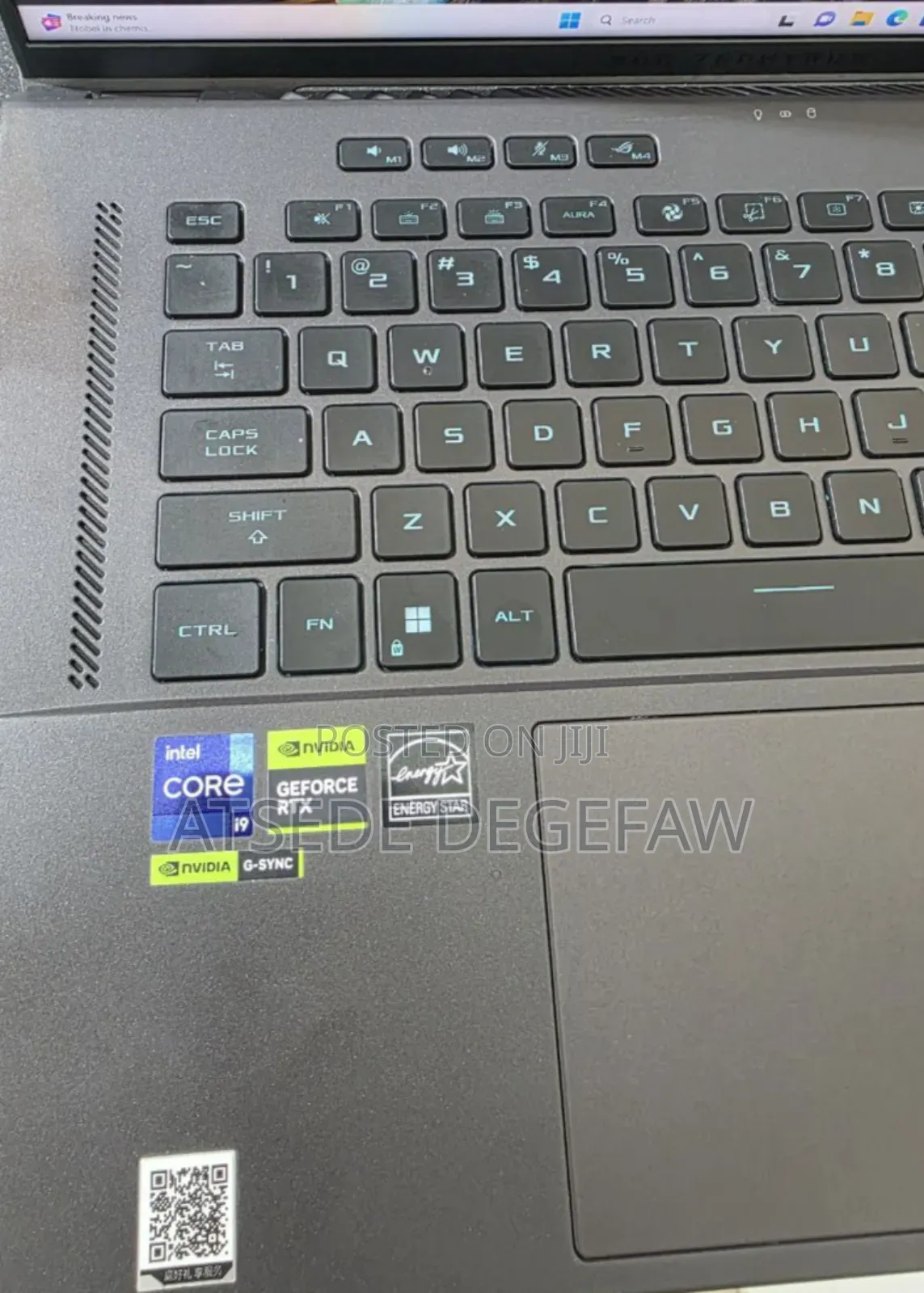 New Laptop Asus ROG Zephyrus G15 16GB Intel Core I9 SSD 1T