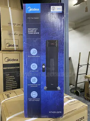 Midea Ptc Tower Fan Heater – 2000w, Eco Mode, 24-hour Timer