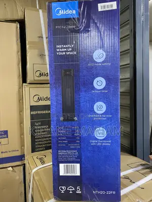 Midea Ptc Tower Fan Heater – 2000w, Eco Mode, 24-hour Timer