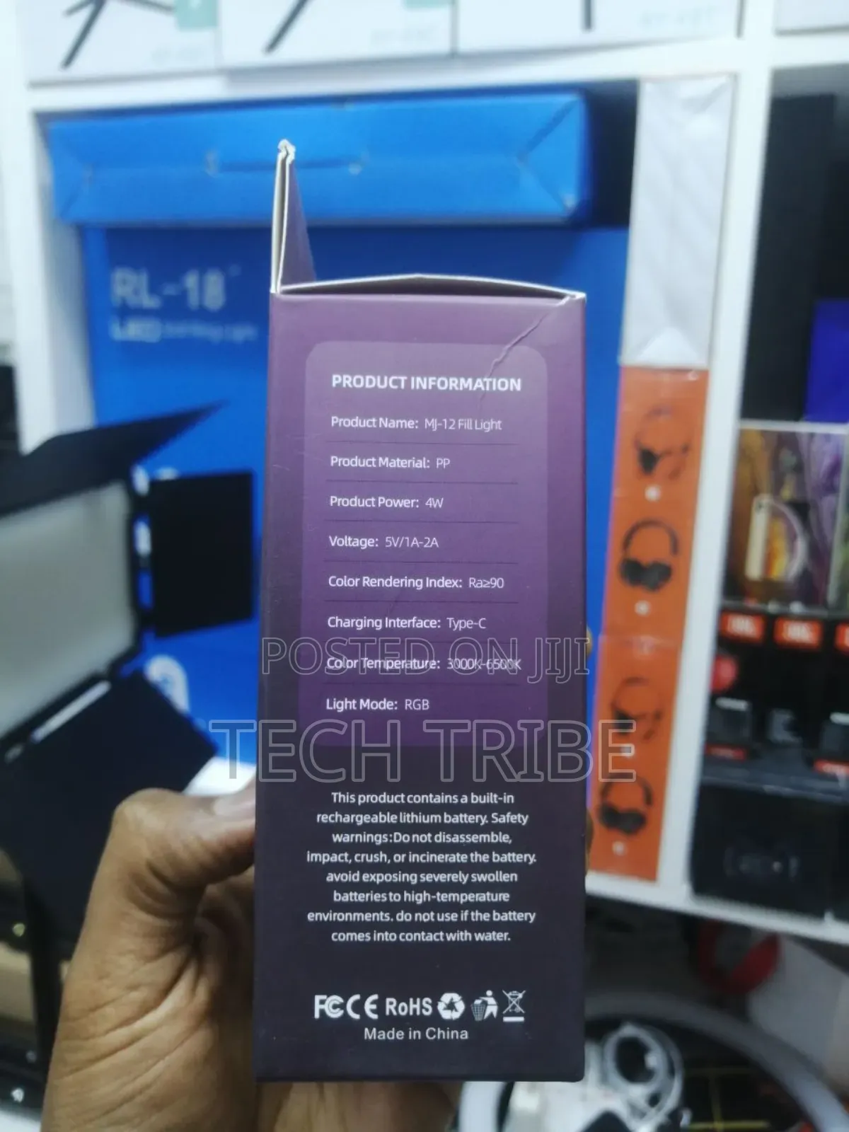 Magnetic RGB Led Video Light, Model Mj-12, Designed to Attach