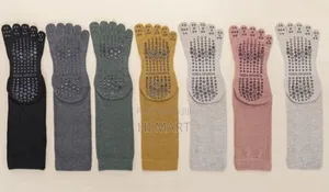 1pair Lengthened Non Slip Five Finger Yoga Sock