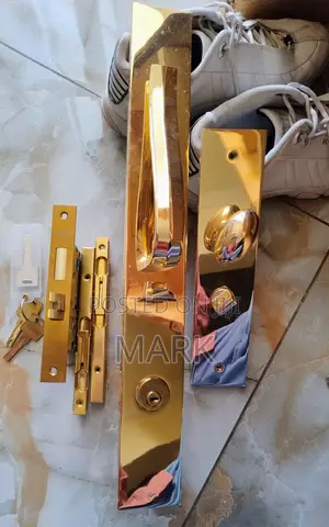 Beautiful Gold Door Entry Set