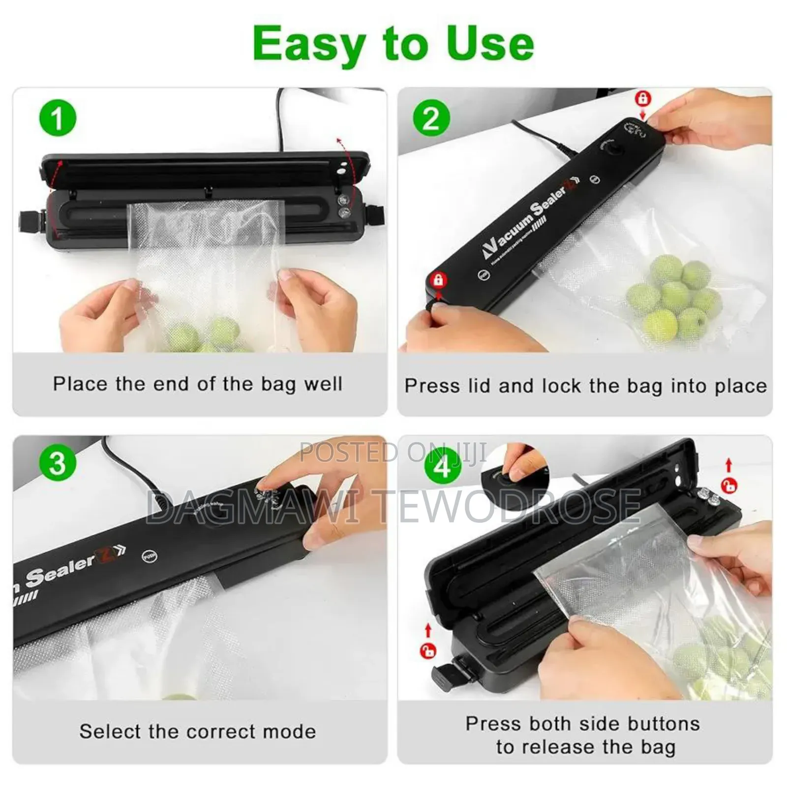 Automatic Vacuum Sealer Machine የላስቲክ ማሸጊያ