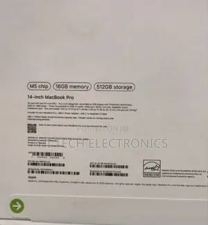 New Laptop Apple Macbook Pro 2025 M5 14-Inch 16GB Apple M5 SSD 512GB