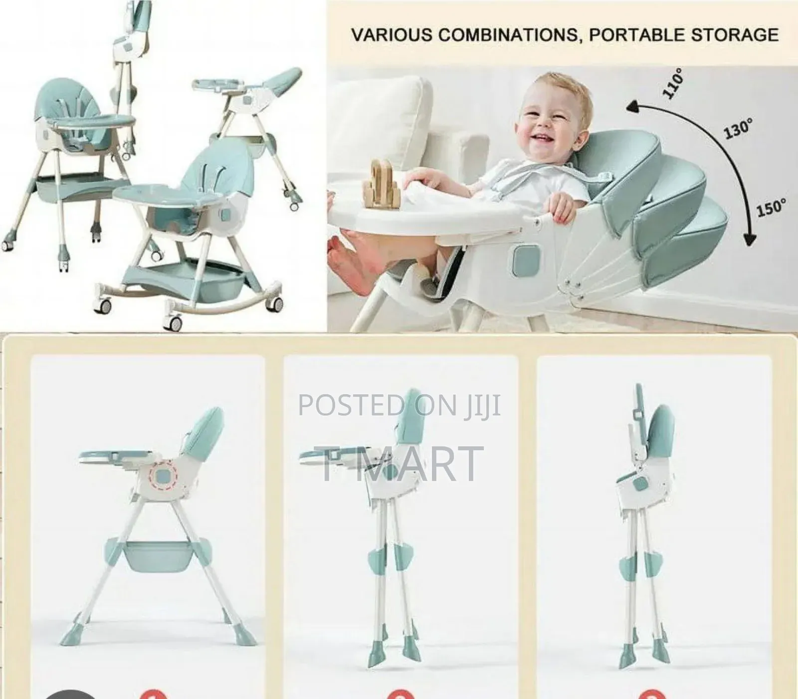 Multifunction Baby Feeding Chair Foldable High Chair