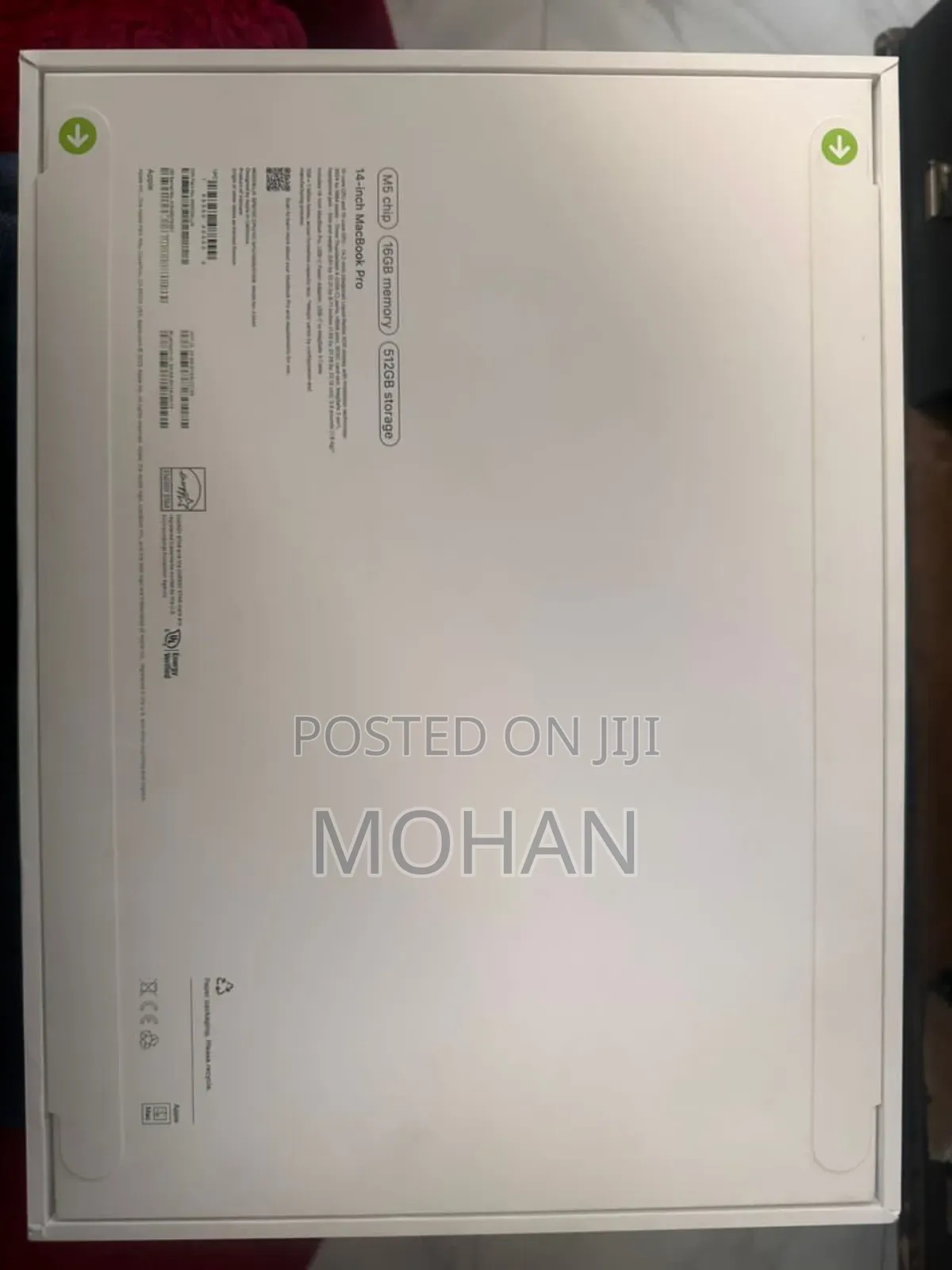 New Laptop Apple Macbook Pro 2025 M5 14-inch 16GB Apple M5 SSD 512GB