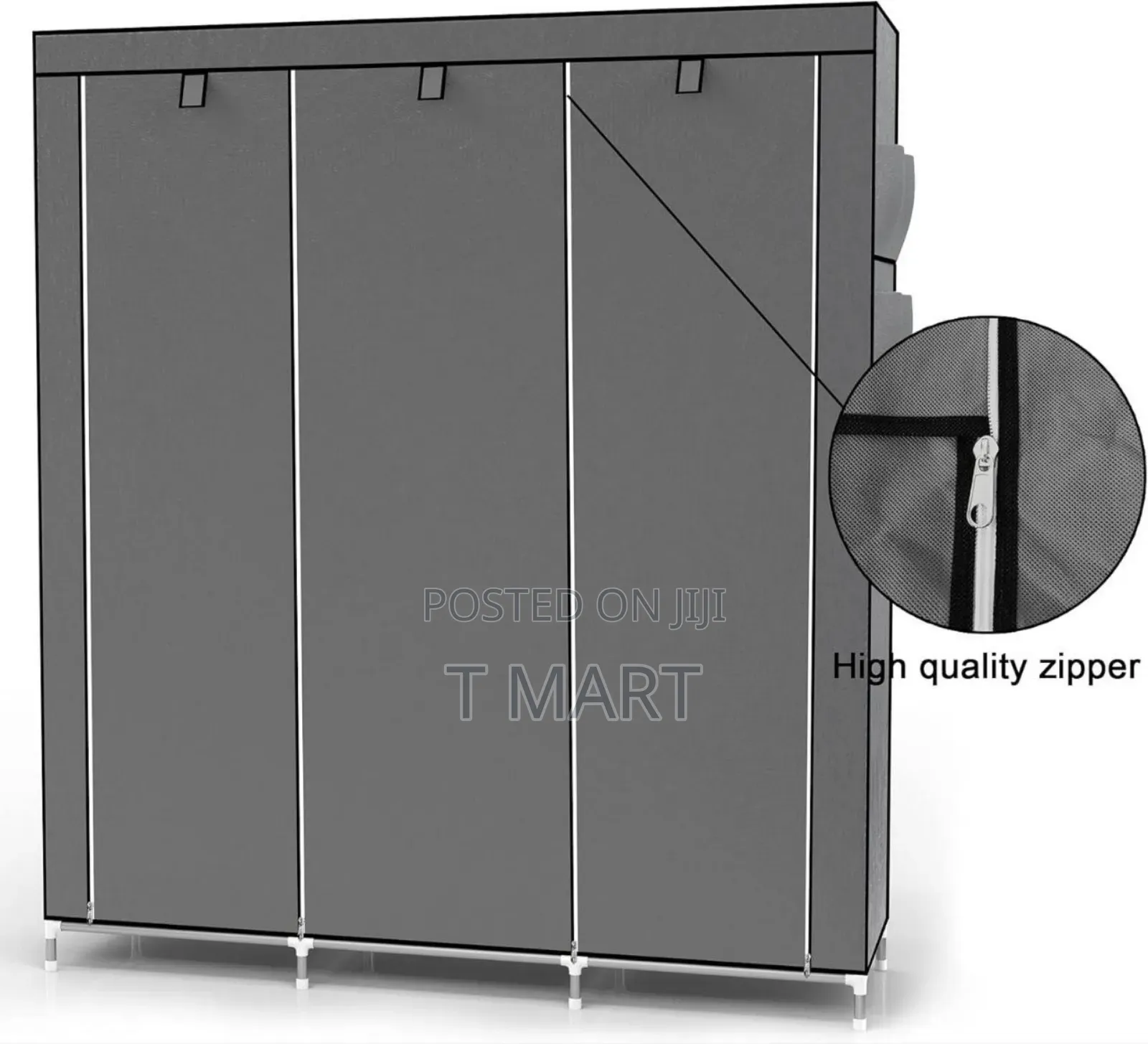 Premium Storage Wardrobe – Metal + Fabric