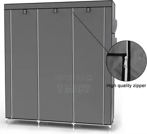 Premium Storage Wardrobe – Metal + Fabric