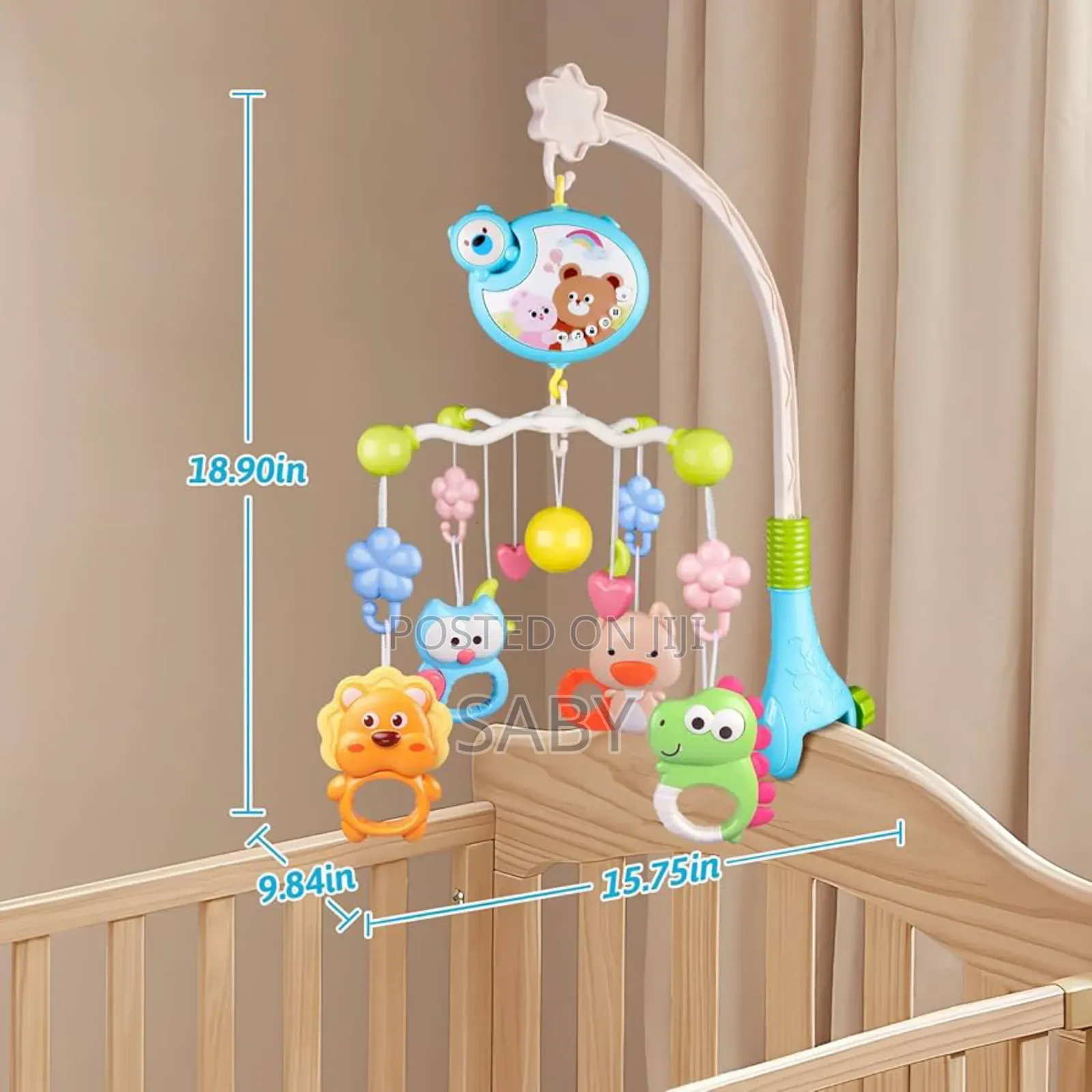 Musical Toys Sleep Bed Bell Kid Crib Cot Song Star Projector