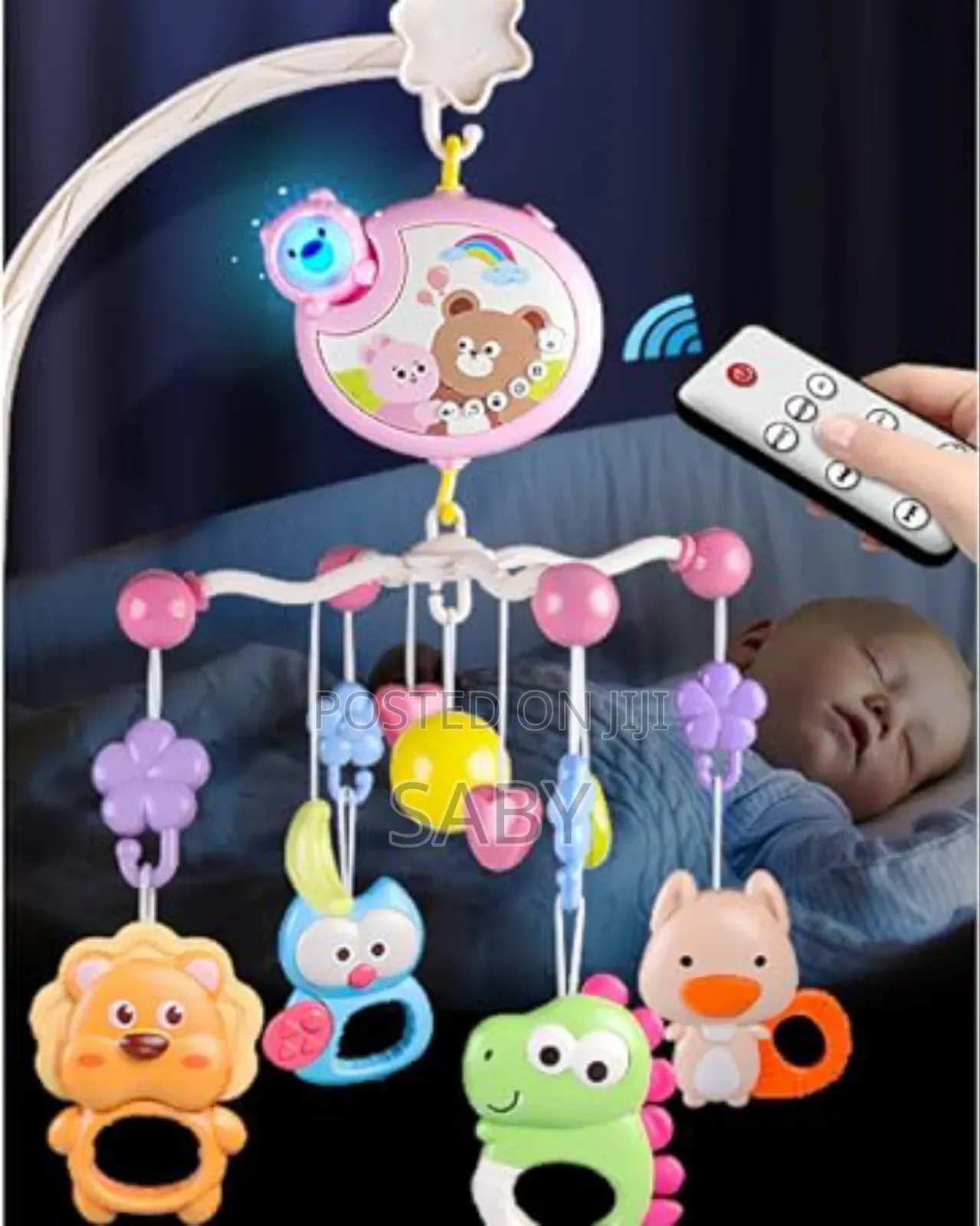Musical Toys Sleep Bed Bell Kid Crib Cot Song Star Projector