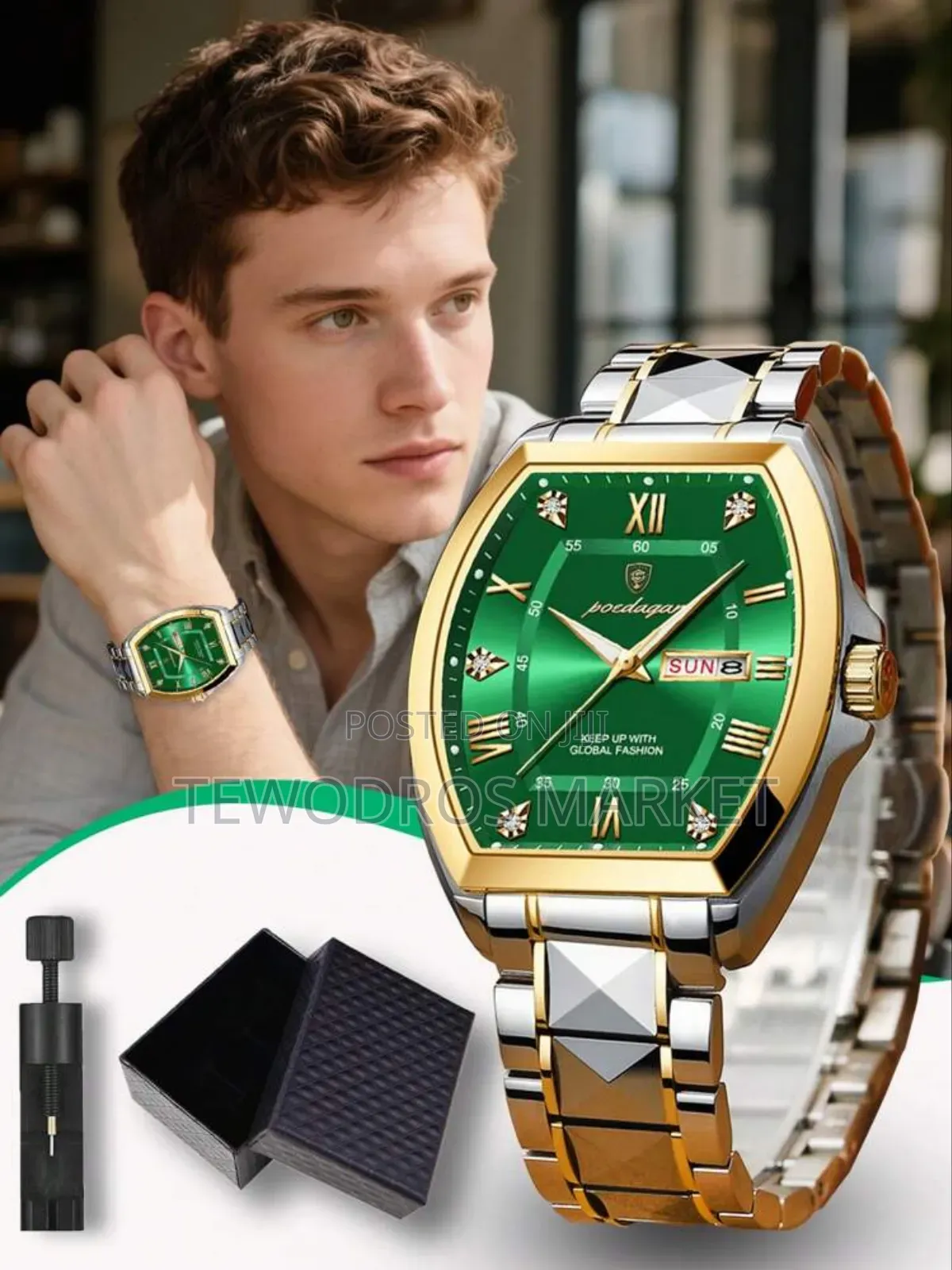 ኦርጅናል Poedagar 958 Mans Watch