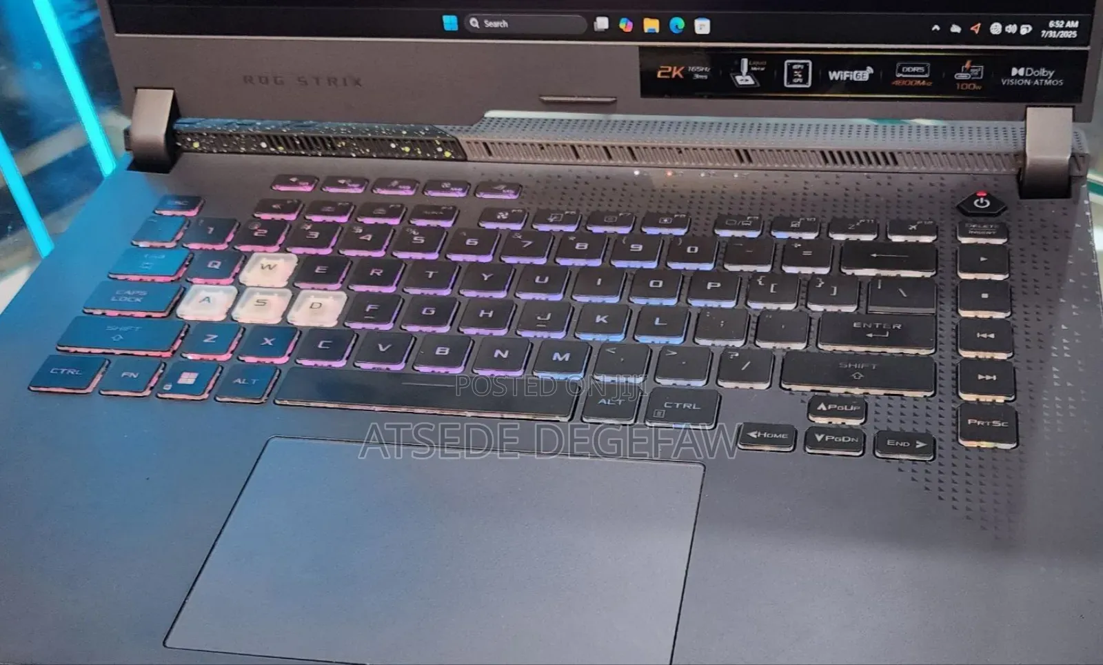 New Laptop Asus ROG Strix G16 G614 16GB AMD Ryzen 7 HDD 512GB