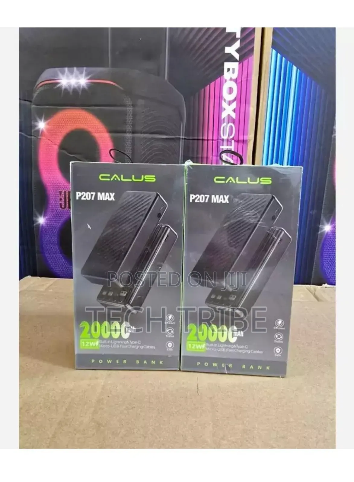 Calus P207 Max 20000mah Original Power Bank, Built-in Charging Cables