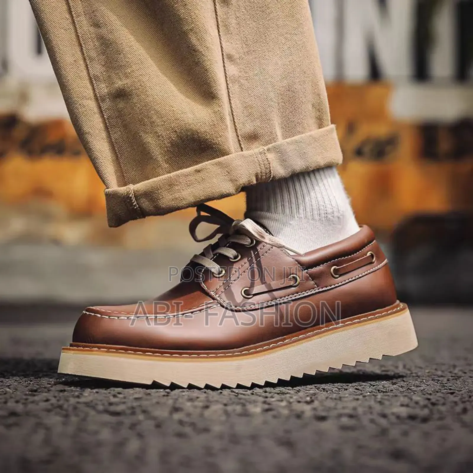 Mens Brown Leather Shoe Classic