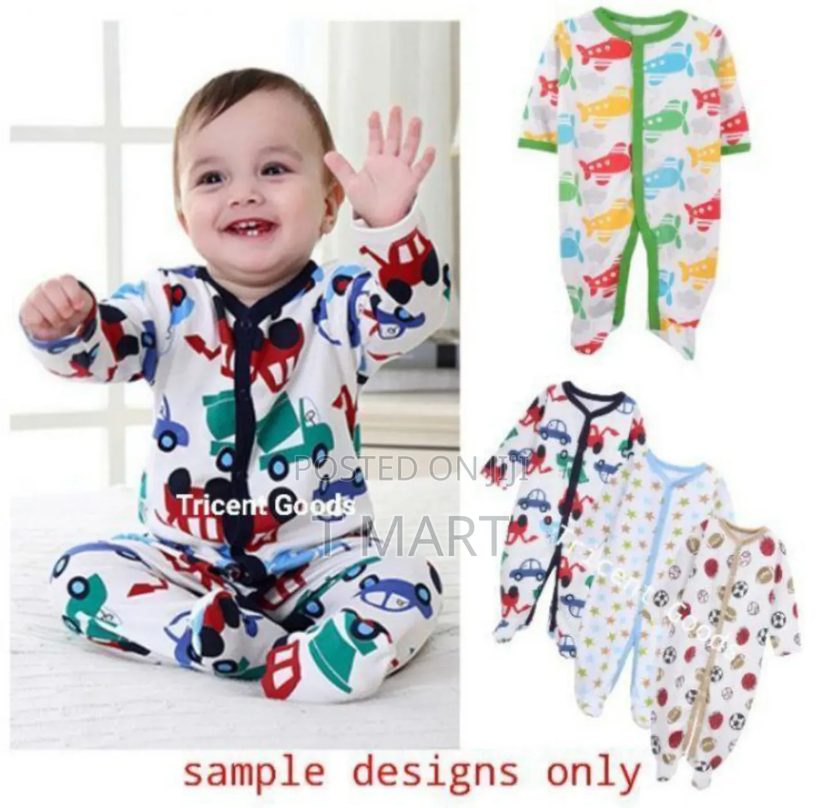 3-Piece Newborn Baby Foot Wrapped Jumpsuit