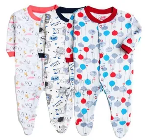 3-Piece Newborn Baby Foot Wrapped Jumpsuit