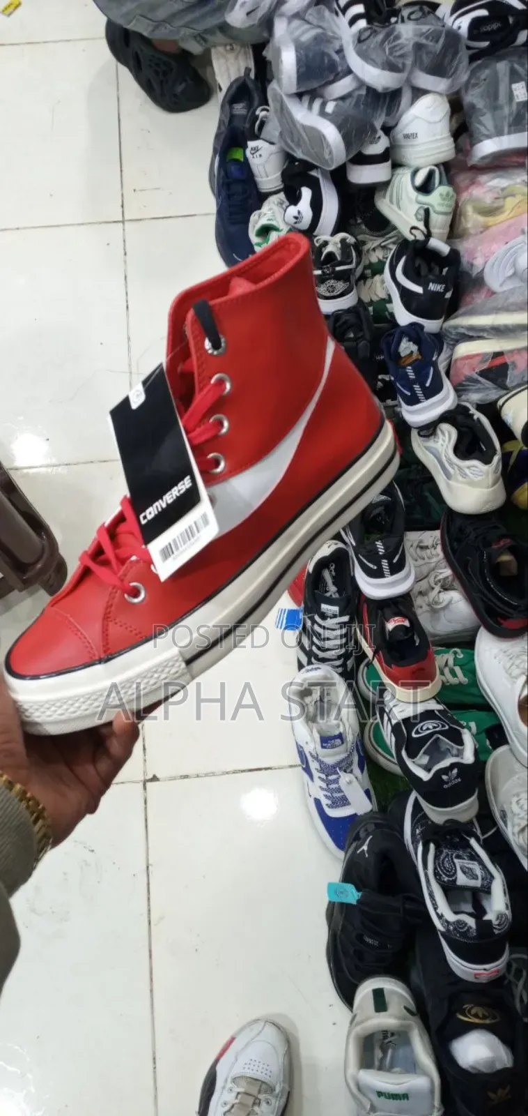 Converse All Star High Master Quality Red Color Made in Vietnam