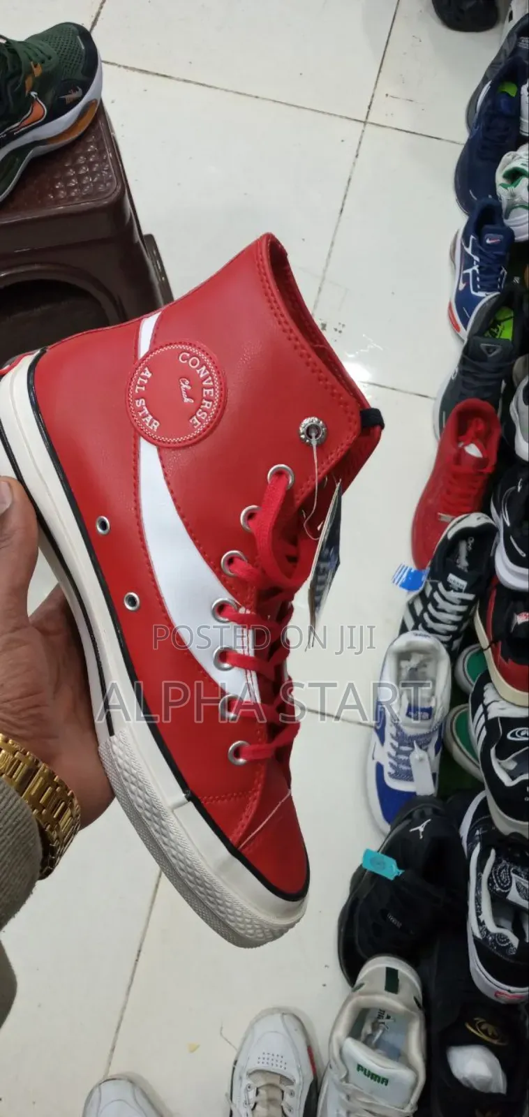 Converse All Star High Master Quality Red Color Made in Vietnam