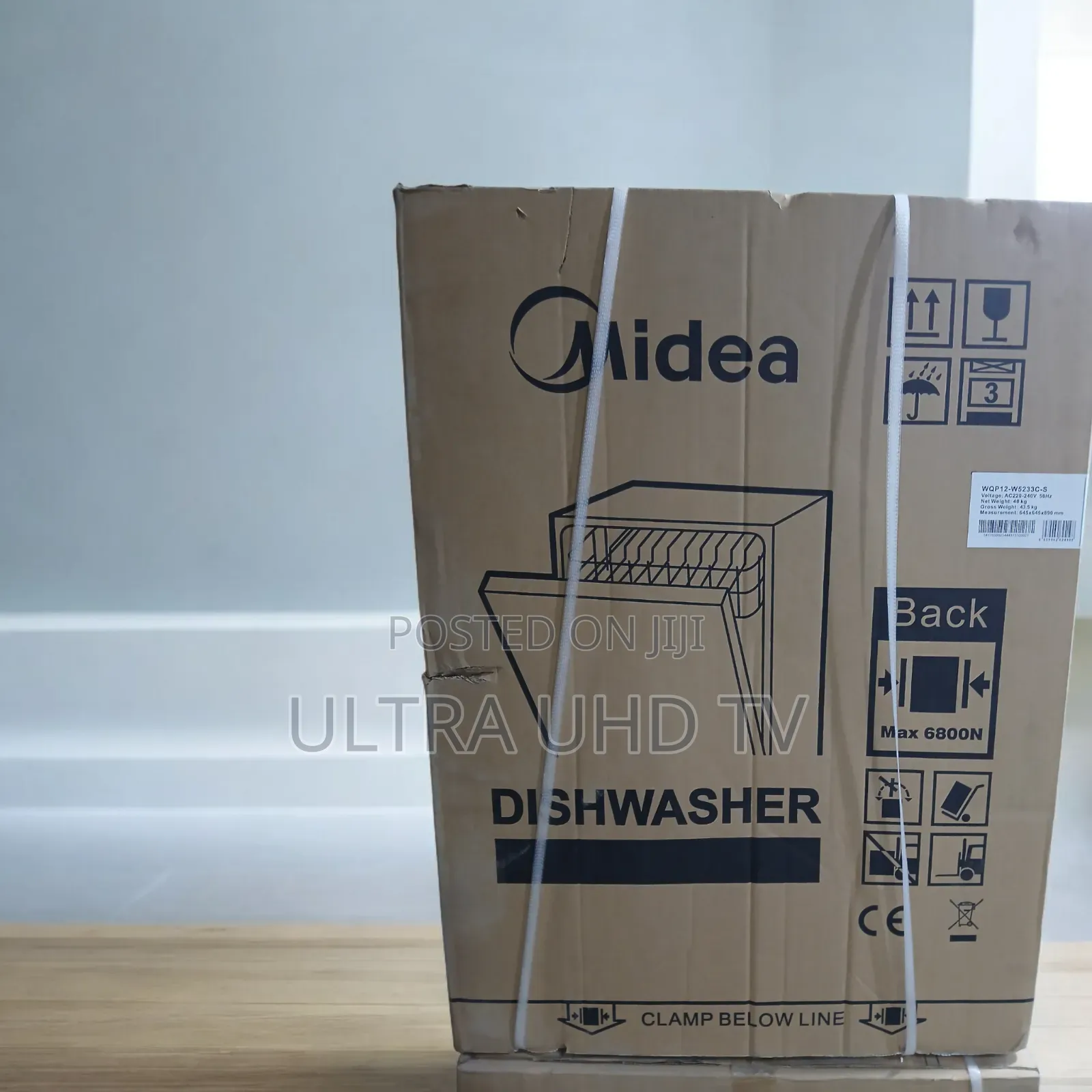 Midea Wqp12-5203-S Freestanding Dishwasher.