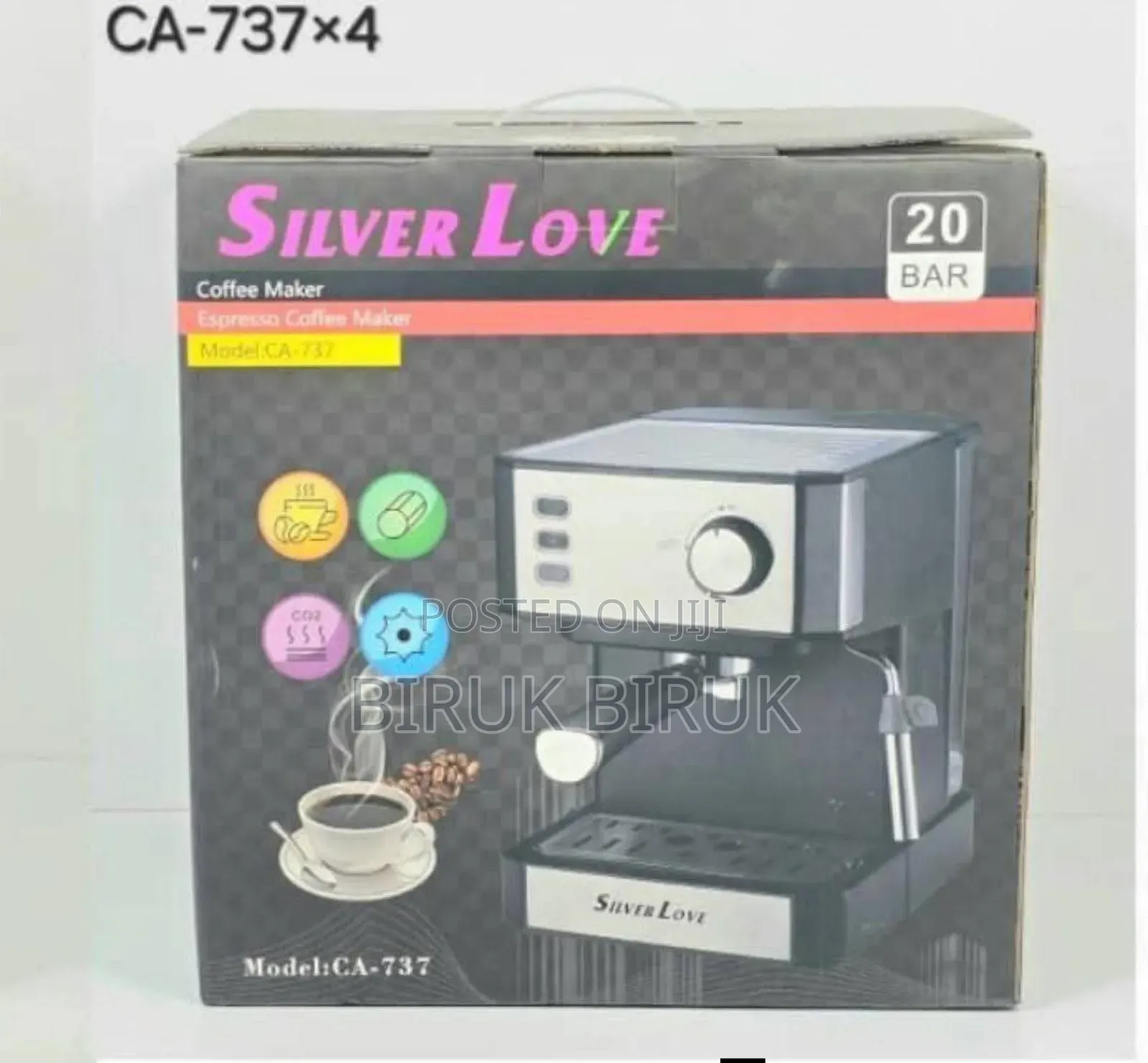 Silver Love Espresso Coffee Maker